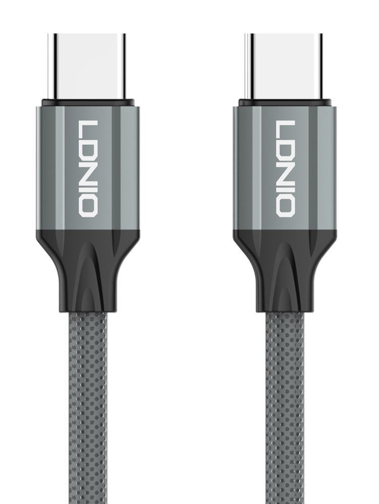 LDNIO καλώδιο USB-C iP-441c, 65W, 480Mbps, 1m, γκρι