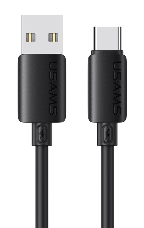 USAMS καλώδιο USB-C σε USB SJ786, σιλικόνης, 3A, 480Mbps, 1m, μαύρο
