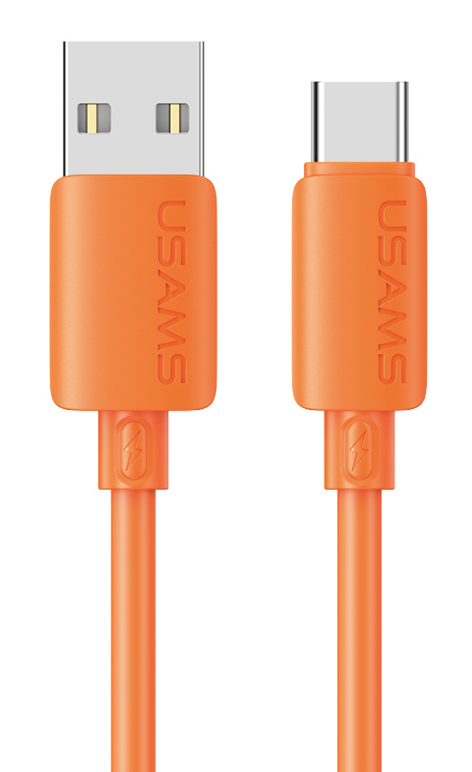 USAMS καλώδιο USB-C σε USB SJ786, σιλικόνης, 3A, 480Mbps, 1m, πορτοκαλί