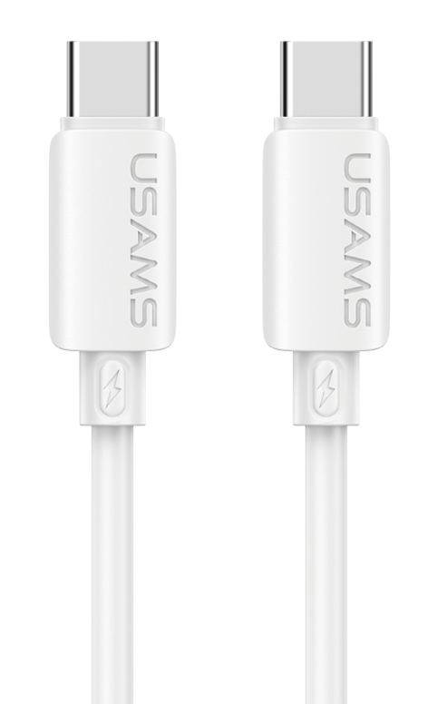 USAMS καλώδιο USB-C SJ787, σιλικόνης, 60W, 480Mbps, 1m, λευκό