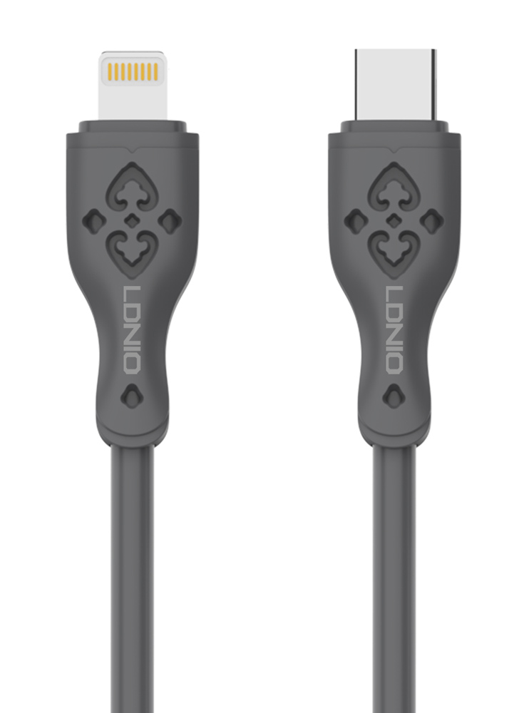 LDNIO καλώδιο USB-C σε USB-C LC671C, 65W PD, 1m, γκρι