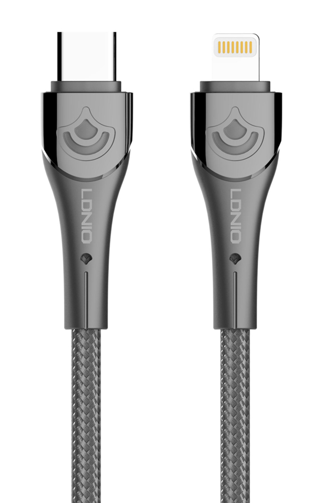 LDNIO καλώδιο USB-C σε USB-C LC811C, 65W PD, 1m, γκρι