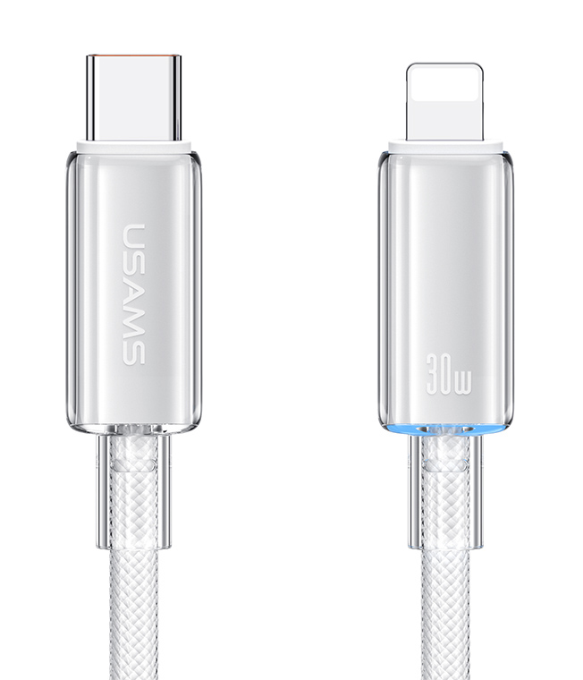 USAMS καλώδιο USB-C σε USB-C US-SJ691, 60W, 480Mbps, 1m, μαύρο