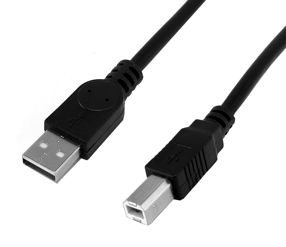 POWERTECH καλώδιο USB σε USB Type Β CAB-U159, 480Mbps, 1.5m, μαύρο, 10τμχ