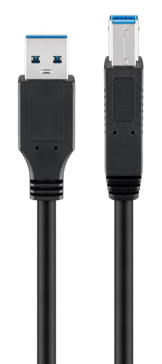 GOOBAY καλώδιο USB 3.0 σε USB Type B 95719, 1m, 5Gbps, μαύρο
