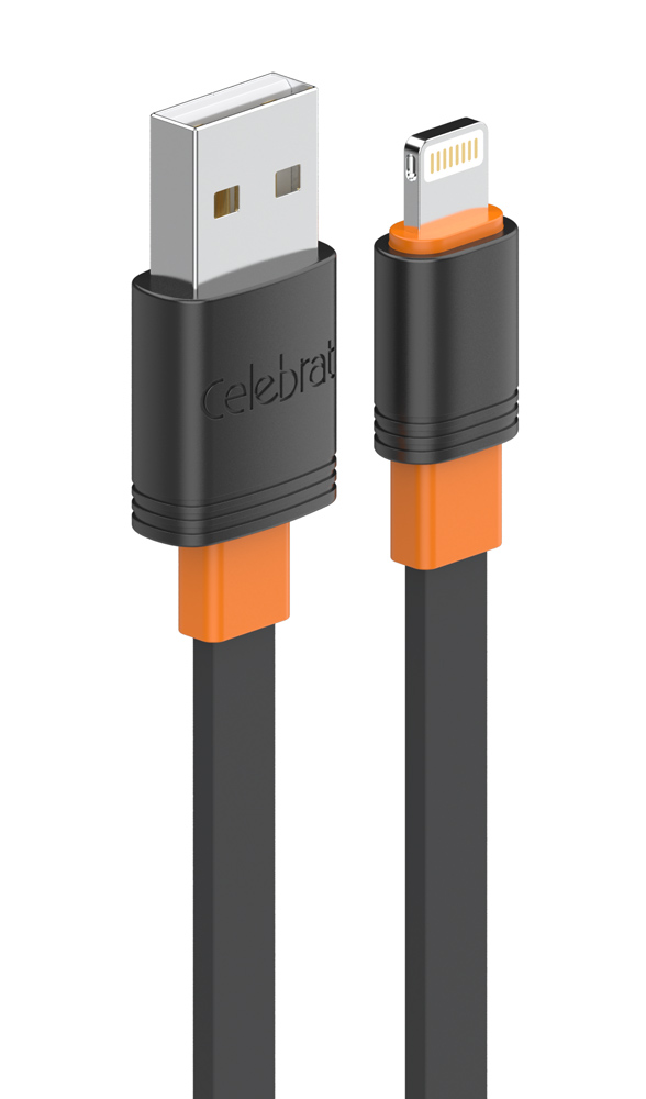 CELEBRAT καλώδιο Lightning σε USB CB-33L, flat, 2.4A, 1m, λευκό