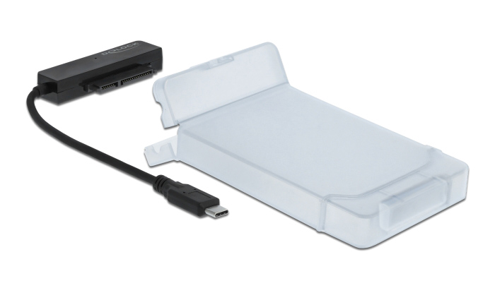 DELOCK αντάπτορας USB-C σε SATA 64084 με θήκη για 2.5