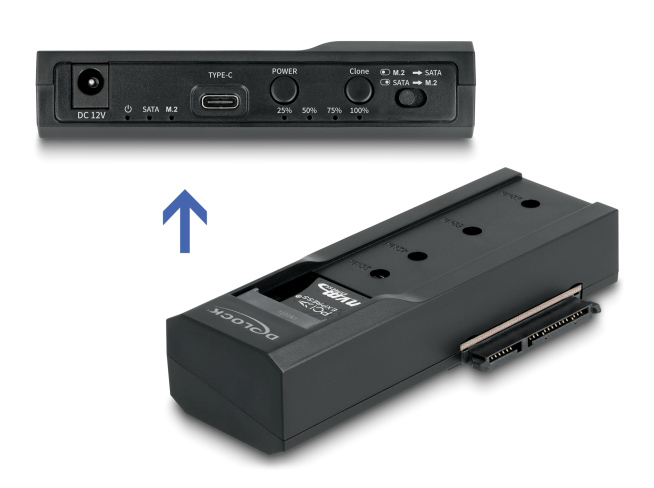 DELOCK docking station για M.2 NVMe/SATA ή 2.5