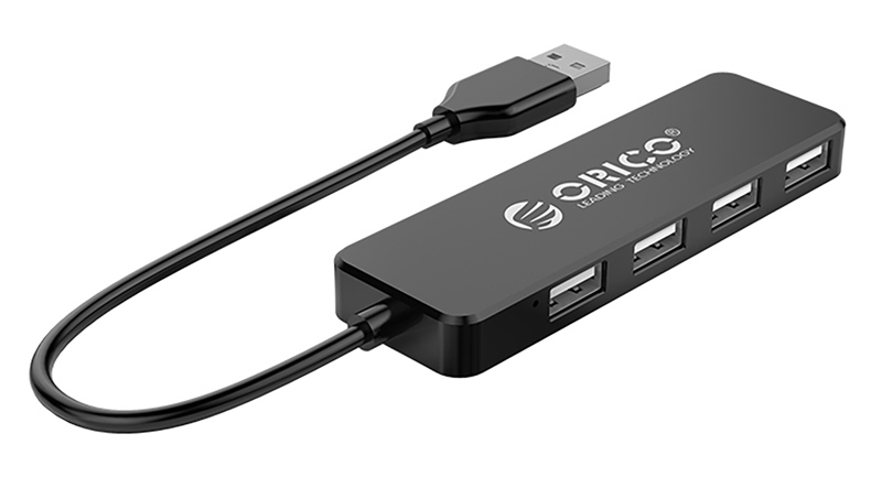 ORICO USB hub MH4PU-P με σφιγκτήρα, 4x θυρών, 5Gbps, USB σύνδεση, ασημί
