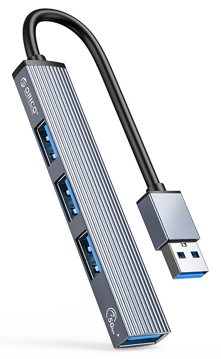 ORICO USB hub MH4PU-P με σφιγκτήρα, 4x θυρών, 5Gbps, USB σύνδεση, μαύρο