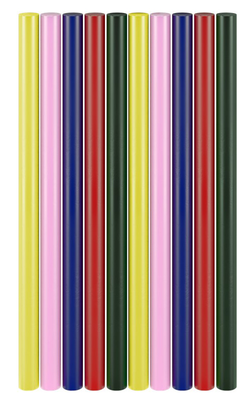 GOOBAY ράβδοι σιλικόνης 77855, Φ11mm x 200mm, glitter διάφορα χρώματα, 10τμχ