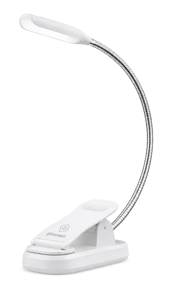 GLOCUSENT LED φακός διαβάσματος GLCSNTBL105W, επαναφορτιζόμενος, έως 45lm, λευκός