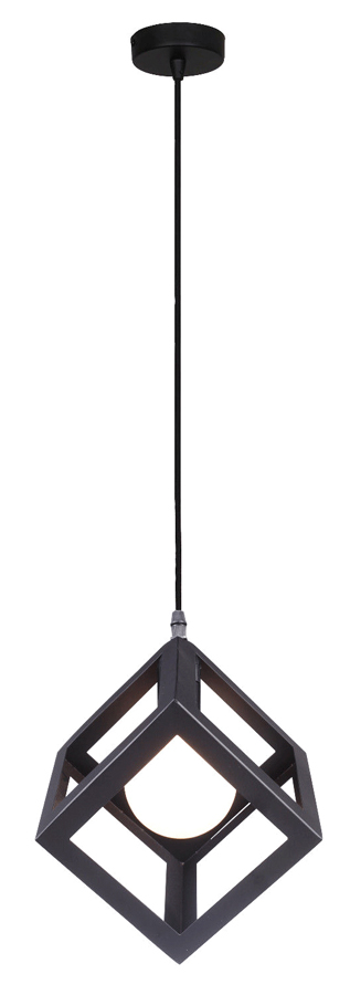 POWERTECH φωτιστικό οροφής HLL-0011, E27, 16x16x16cm, μεταλλικό, μαύρο
