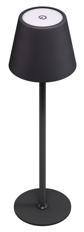 GOOBAY επιτραπέζιο φωτιστικό 77673, 3000K, dimmable, επαναφορτιζόμενο, μαύρο
