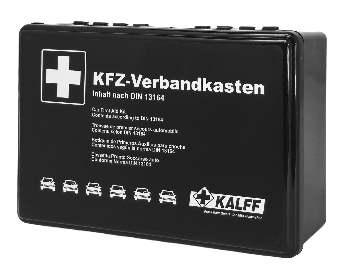 KALFF kit πρώτων βοηθειών για οχήματα FK1734-99, DIN 13164-2022, μαύρο