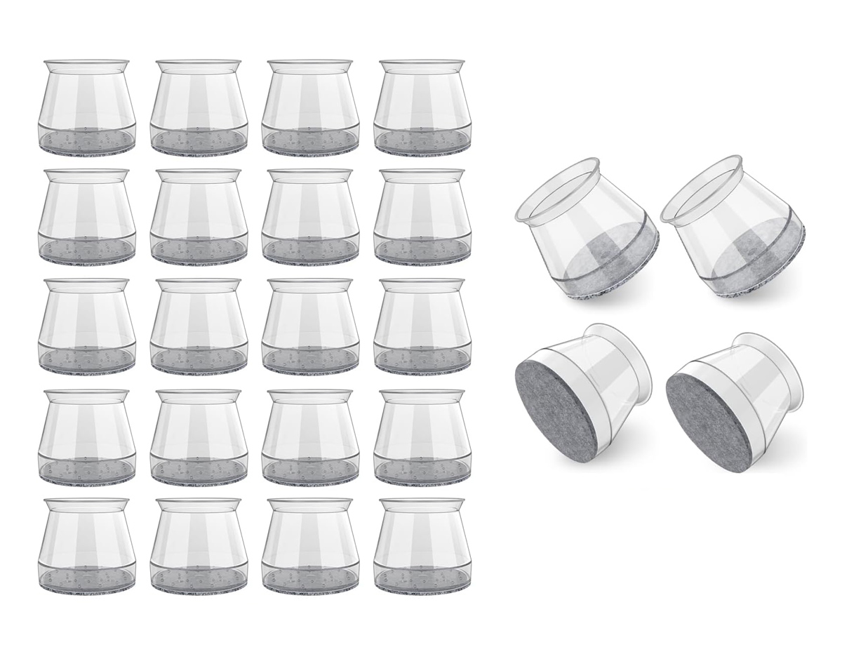 HOME USE προστατευτικές τάπες επίπλων HUH-0224, 25-30mm, διάφανες, 24τμχ
