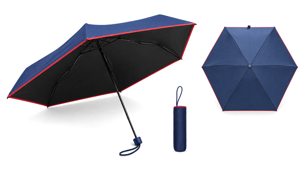 BRUNO mini ομπρέλα βροχής BRN-0321, σπαστή, Φ88cm, UV προστασία, με θήκη, μπλε