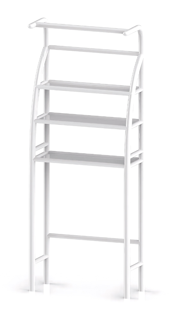 HOME USE ραφιέρα μπάνιου HUH-0222 με 3 ράφια, μεταλλική, 65x25x175cm, λευκή