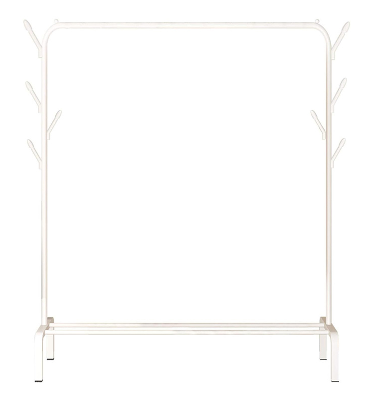 Κρεμάστρα δαπέδου HUH-0127, μεταλλική, 110x40x150cm, λευκή