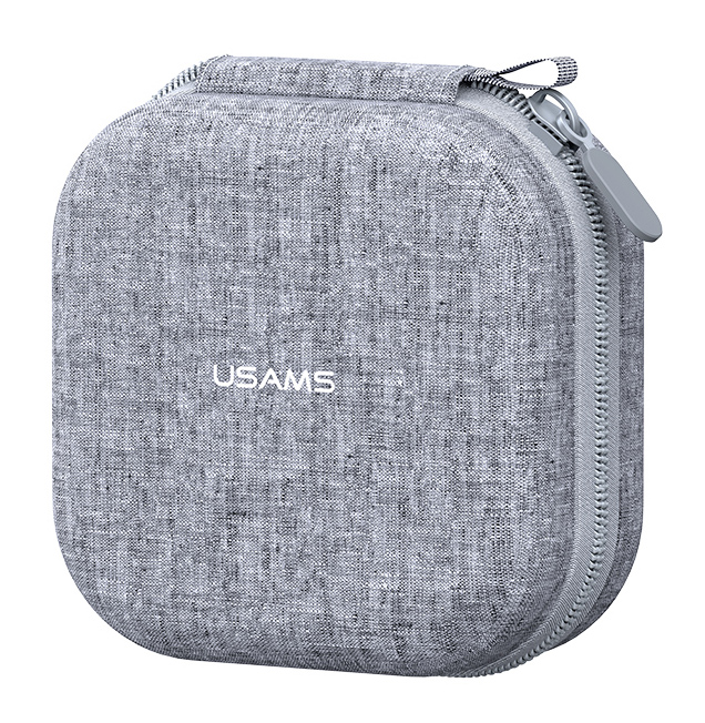 USAMS θήκη οργάνωσης ακουστικών Bluetooth ZB351, 9.5x9.5x5cm, γκρι