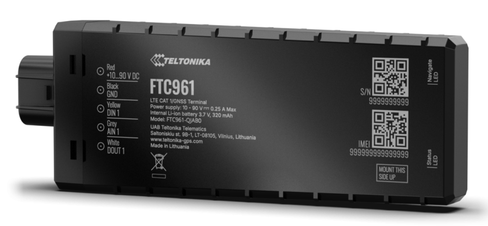 TELTONIKA GPS tracker οχημάτων FTC921, 4G LTE/GSM/GPRS/GNSS, 10-90V