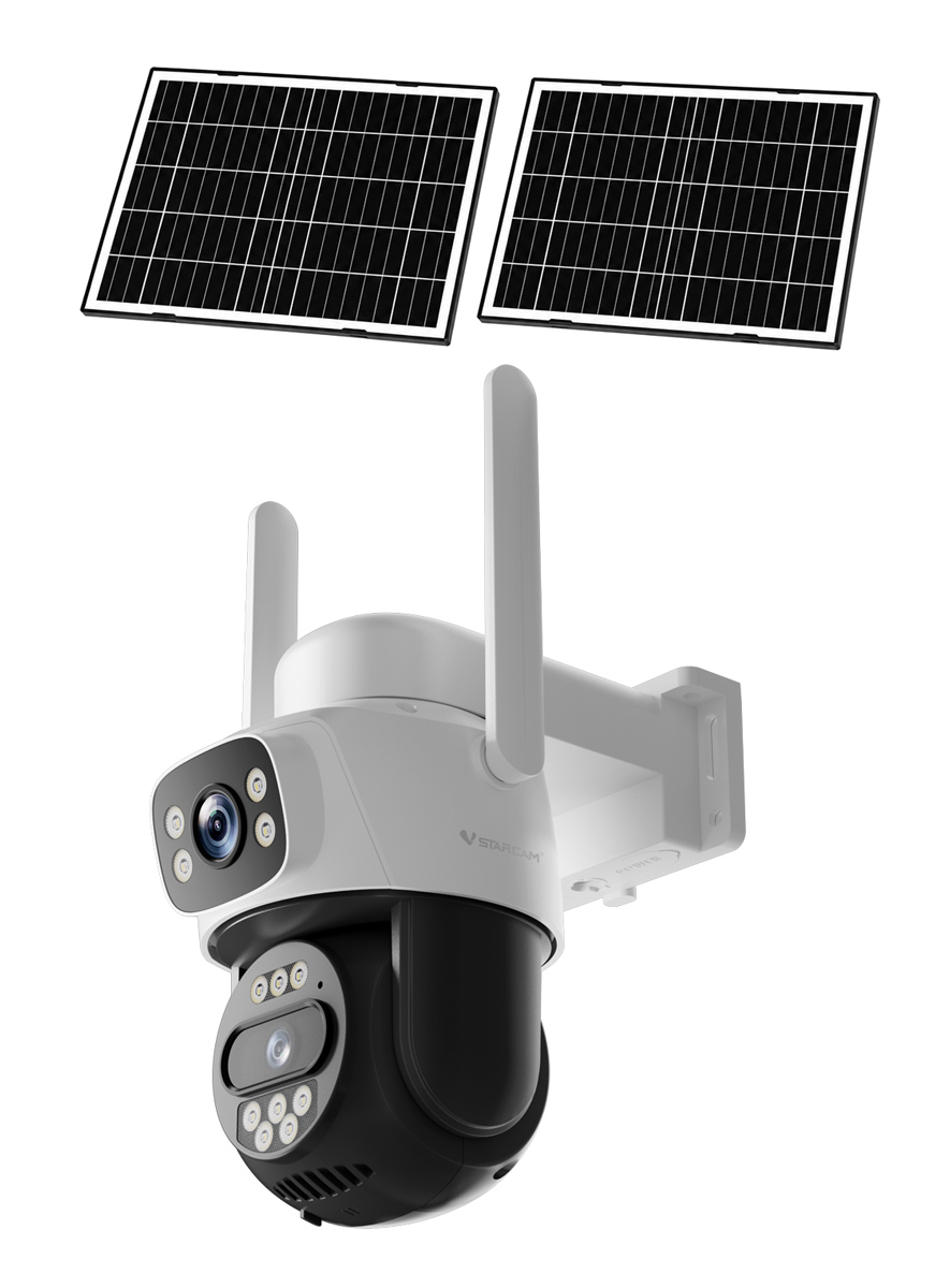 VSTARCAM smart ηλιακή κάμερα AG622DR, dual lens, 2MP, 4G, PTZ, SD, IP66