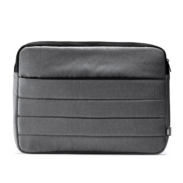 Τσάντα χειρός για laptop γκρι με μαύρο ρέλι Υ30x40x3,5εκ