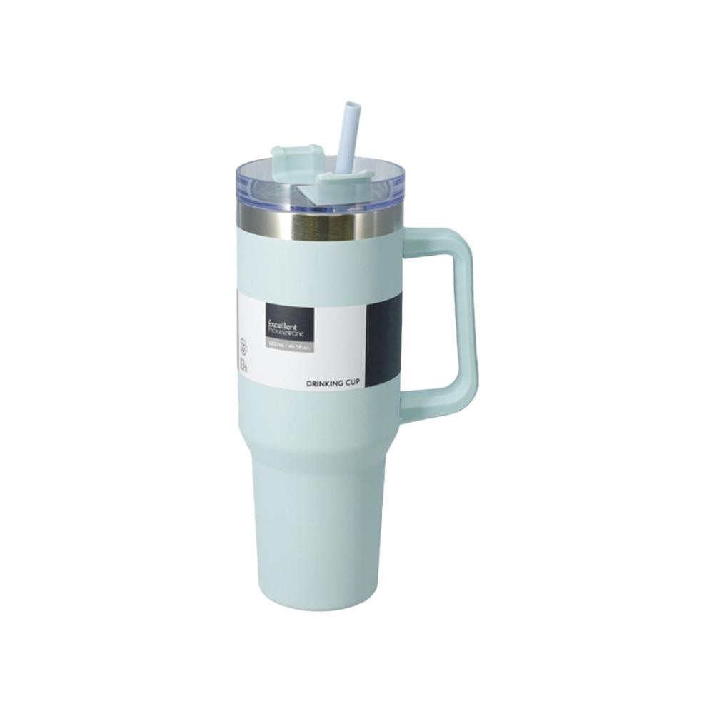 Θερμός ποτήρι 1200ml μωβ ανοξείδωτο με καλαμάκι