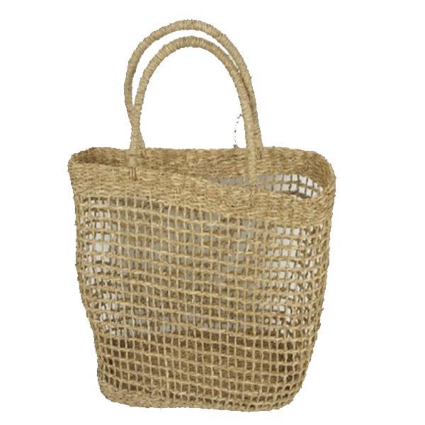Τσάντα ψάθινη BOHO από rattan σε φυσικό χρώμα Y38x30x12εκ.