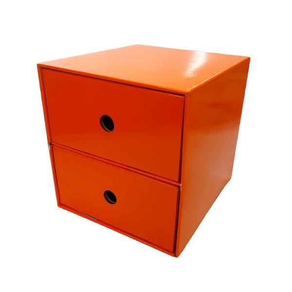 Next συρταριέρα 2 συρτάρια πορτοκαλί Υ22x23x21εκ.