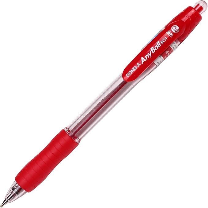 Dong-a στυλό anyball κόκκινο 0.5mm (ΠΑΚ12)