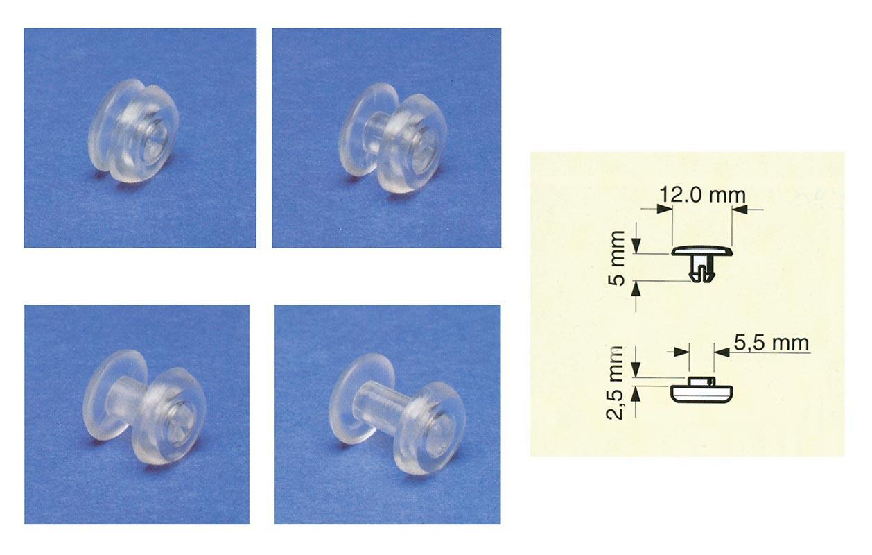 Καρφάκι πλαστικό διάφανο Ø12mm μήκος 10mm (1000τεμ)