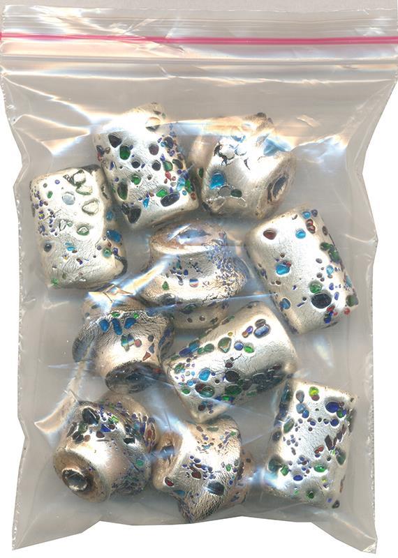 Χάντρες silver foil 90γρ. κοκτέηλ 2 σχέδια 10 τεμάχια (ΠΑΚ3)