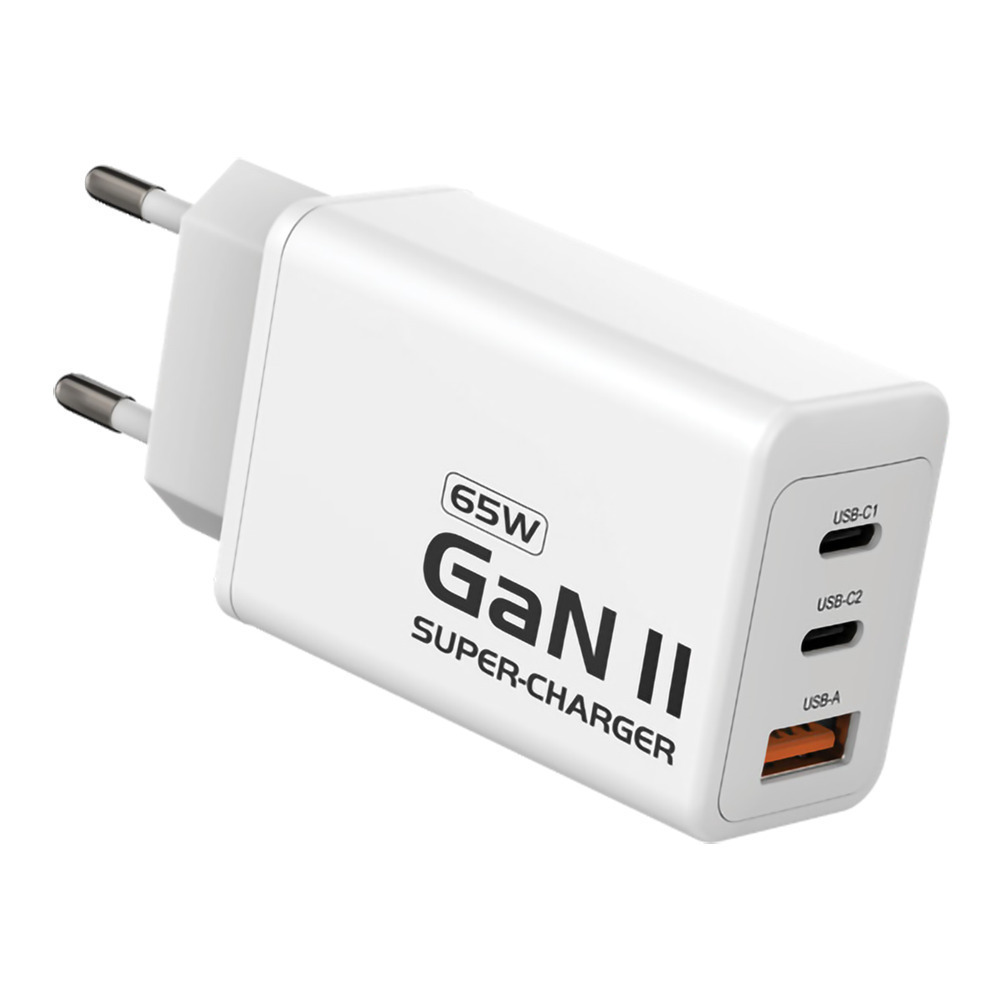 MAXBALL Charger T826 GaN II 3-Ports USB 65W White