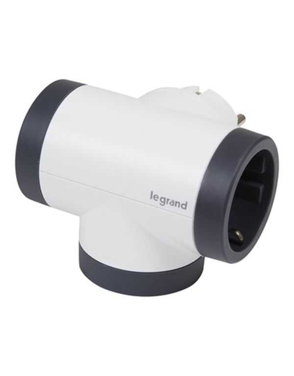 Legrand SurgeArrest 3 Outlets Black/Grey Rotating