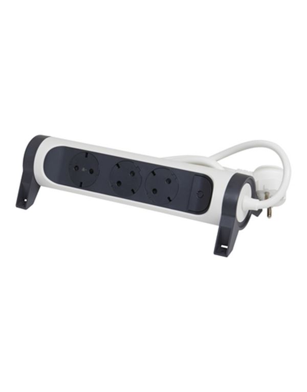 Legrand SurgeArrest 3 Outlets 1.5m Cable White/Grey Rotating