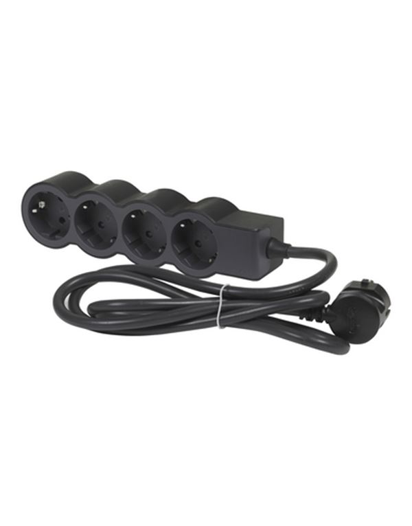 Legrand SurgeArrest 4 Outlets 3m Cable Black/Grey