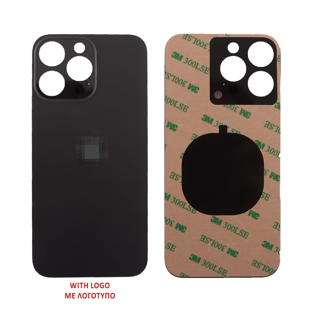 FOR IPHONE 14 PRO MAX BATTERY COVER + 3M STICKER BLACK 3P OR
