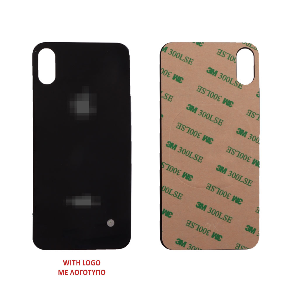 FOR IPHONE X BATTERY COVER + 3M STICKER BLACK 3P OR