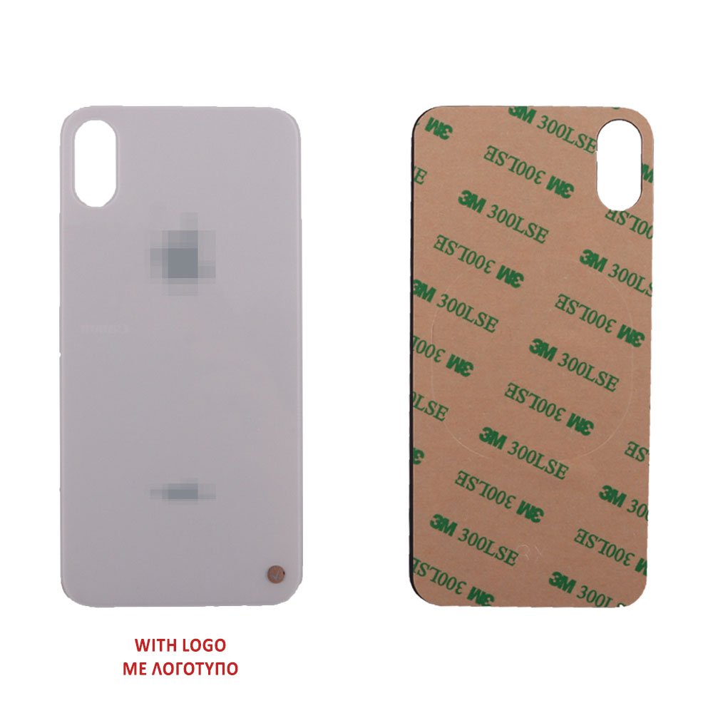 FOR IPHONE X BATTERY COVER + 3M STICKER WHITE 3P OR