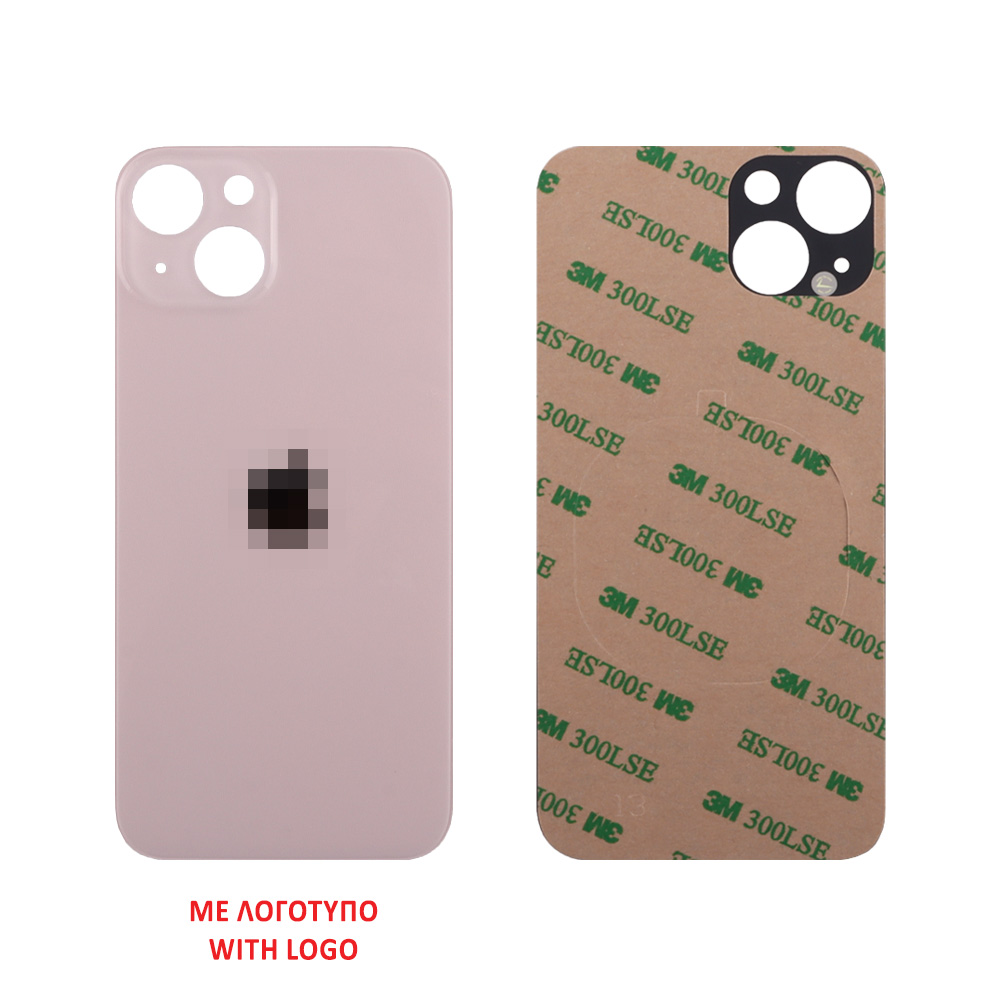 FOR IPHONE 13 BATTERY COVER + 3M STICKER PINK ORIGINAL SERVICE PACK