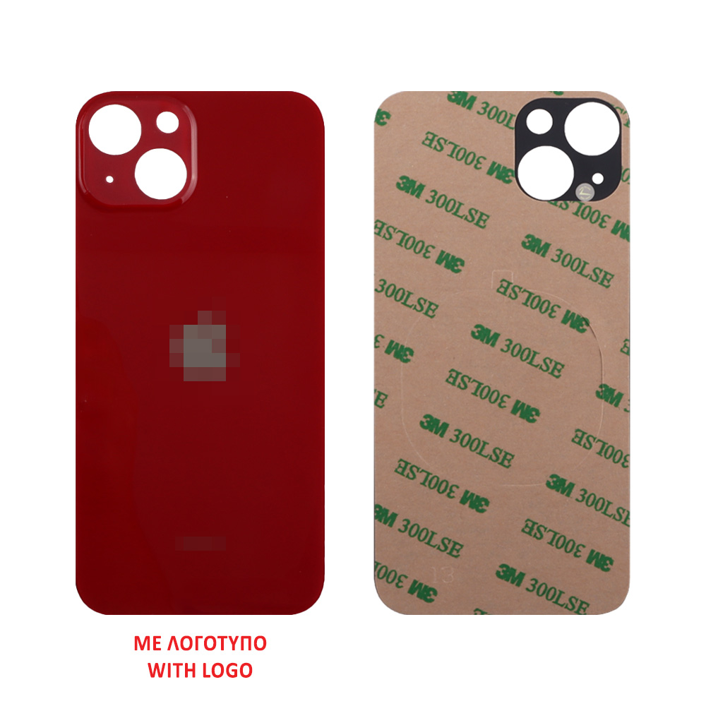 FOR IPHONE 13 BATTERY COVER + 3M STICKER RED ORIGINAL SERVICE PACK