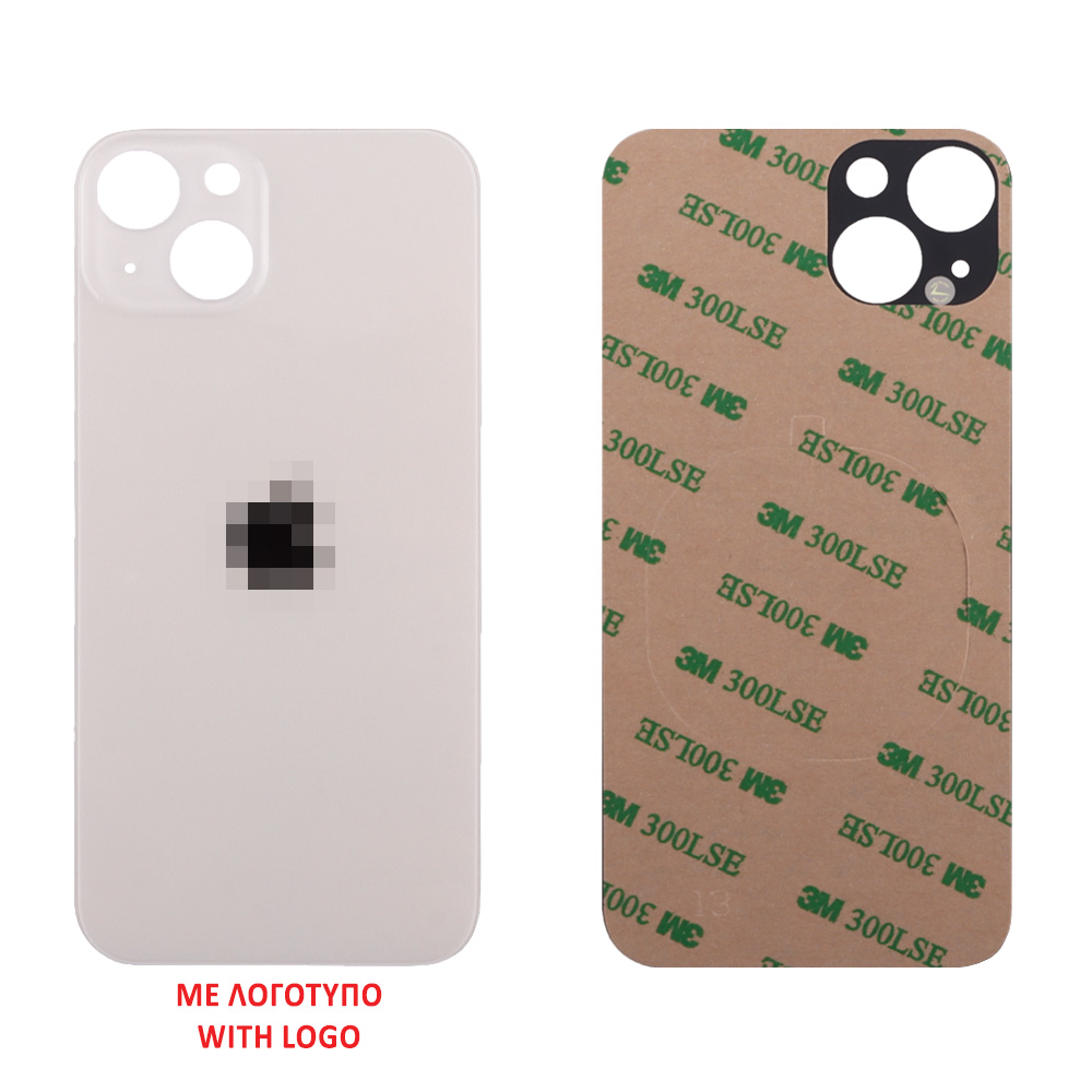 FOR IPHONE 13 BATTERY COVER + 3M STICKER WHITE ORIGINAL SERVICE PACK