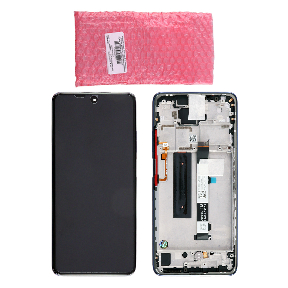XIAOMI MI 10T LITE 5G/REDMI NOTE 9 PRO 5G ΟΘΟΝΗ IPS + TOUCH SCREEN + LENS + FRAME 5600090J1700 BLUE ORIGINAL SERVICE PACK