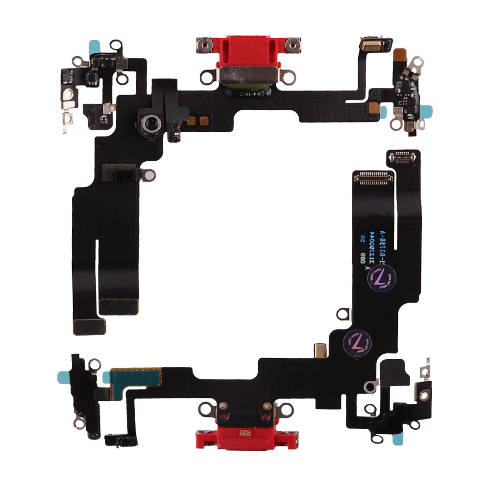 IPHONE 14 (LIGHTNING) ΚΑΛΩΔΙΟ FLEX ΚΟΝΕΚΤΟΡΑ ΦΟΡΤΙΣΗΣ + AUDIO PORT + ΜΙΚΡΟΦΩΝΟ RED 3P OR