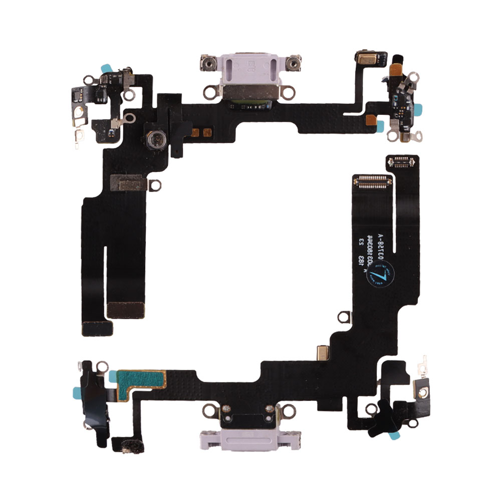 IPHONE 14 (LIGHTNING) ΚΑΛΩΔΙΟ FLEX ΚΟΝΕΚΤΟΡΑ ΦΟΡΤΙΣΗΣ + AUDIO PORT + ΜΙΚΡΟΦΩΝΟ PURPLE 3P OR