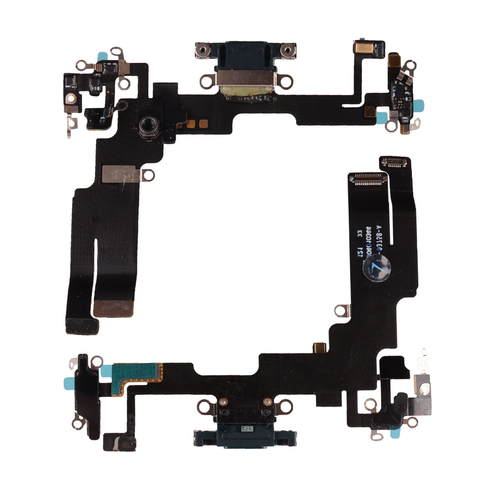 IPHONE 14 (LIGHTNING) ΚΑΛΩΔΙΟ FLEX ΚΟΝΕΚΤΟΡΑ ΦΟΡΤΙΣΗΣ + AUDIO PORT + ΜΙΚΡΟΦΩΝΟ BLACK 3P OR