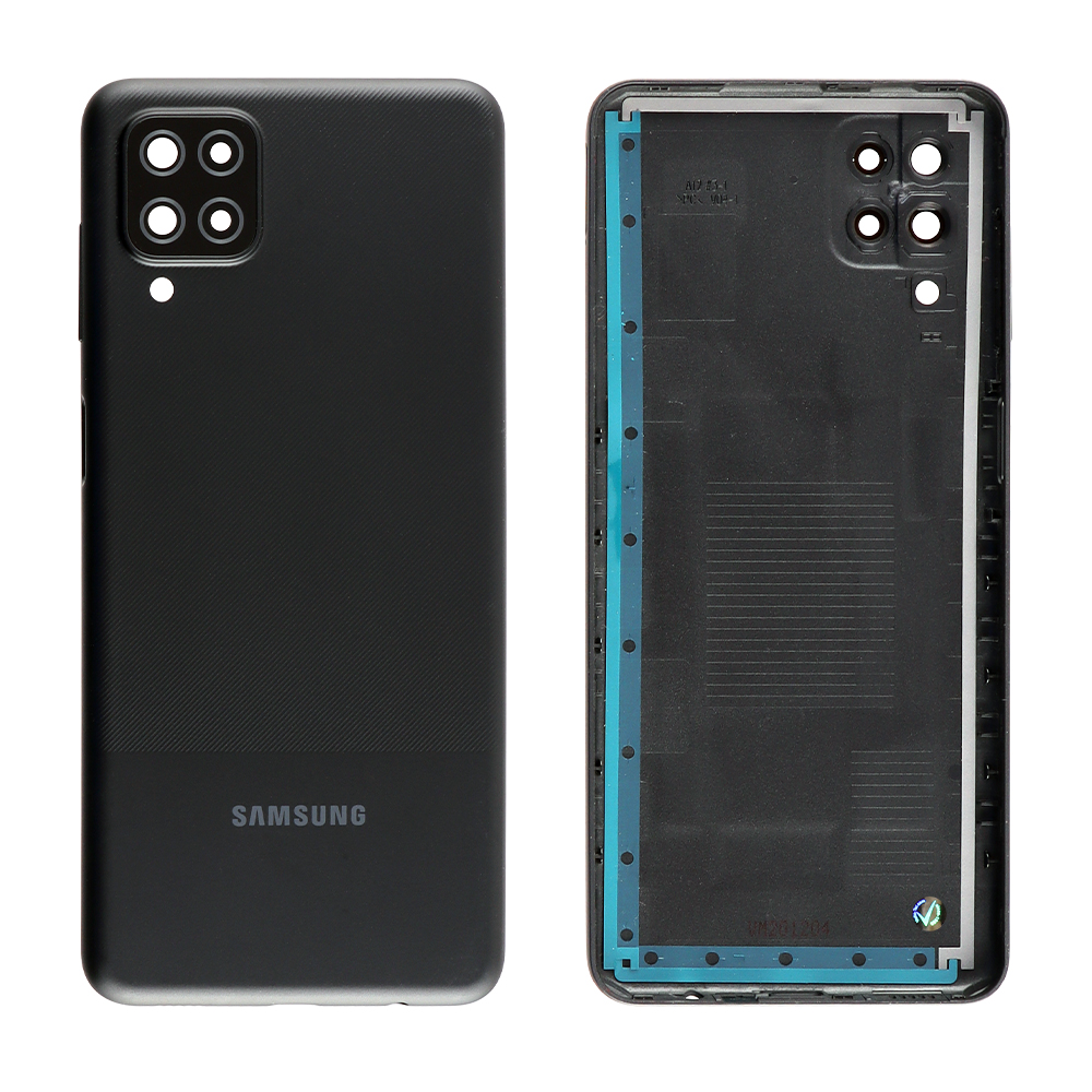 SAMSUNG A12 A125 BATTERY COVER +LENS BLACK 3P OR