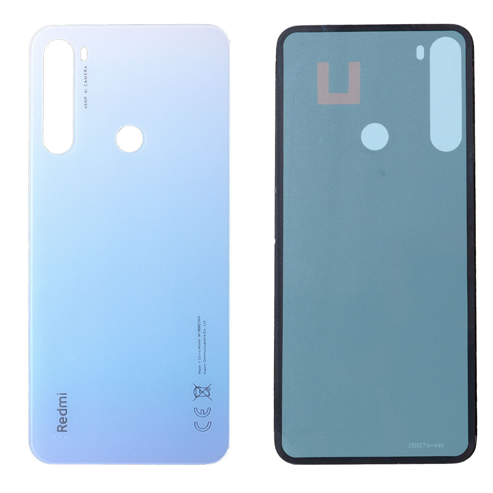 XIAOMI REDMI NOTE 8 BATTERY COVER + ΑΥΤΟΚΟΛΛΗΤΗ ΤΑΙΝΙΑ ΑΔΙΑΒΡΟΧΟΠΟΙΗΣΗΣ WHITE
