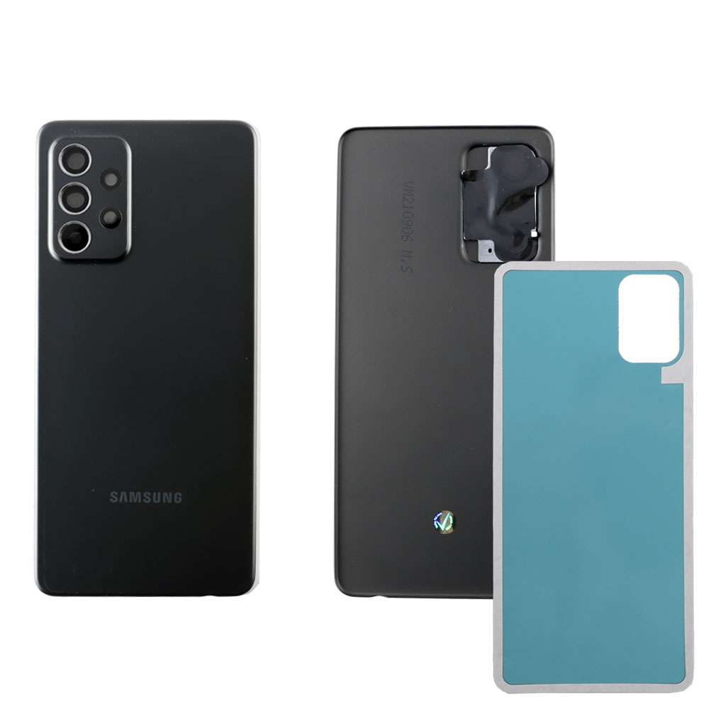 SAMSUNG A52s A528 BATTERY COVER + CAMERA LENS + ΦΙΛΜ ΑΔΙΑΒΡΟΧΟΠΟΙΗΣΗΣ BLACK 3P OR